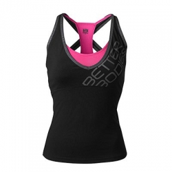 Better Bodies Support 2-layer top - Black pink