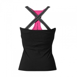 Better Bodies Support 2-layer top - Black pink
