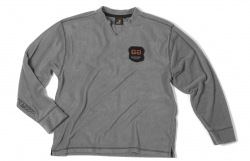 Gasp Rib Fleece Langarmshirt, metal grau