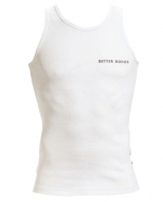 Basic Rib Tank Top - white