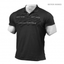 Better Bodies Collar Tee wash black